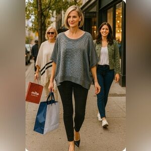 Seven7 Premiere Quality Brand grey sweatshirt w/ snakeskin print  🩶